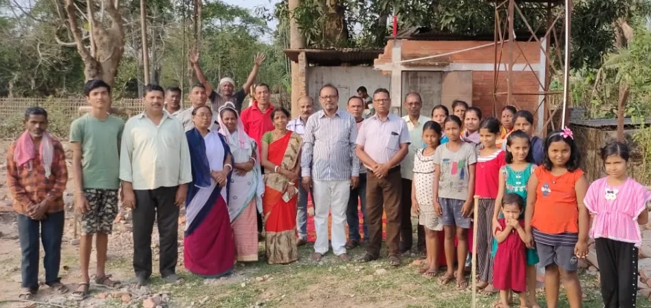 असम करीमगंज जिले के मॉडल कृष्णानगर गांव में उपस्वास्थ्य केंद्र का शिलान्यास।