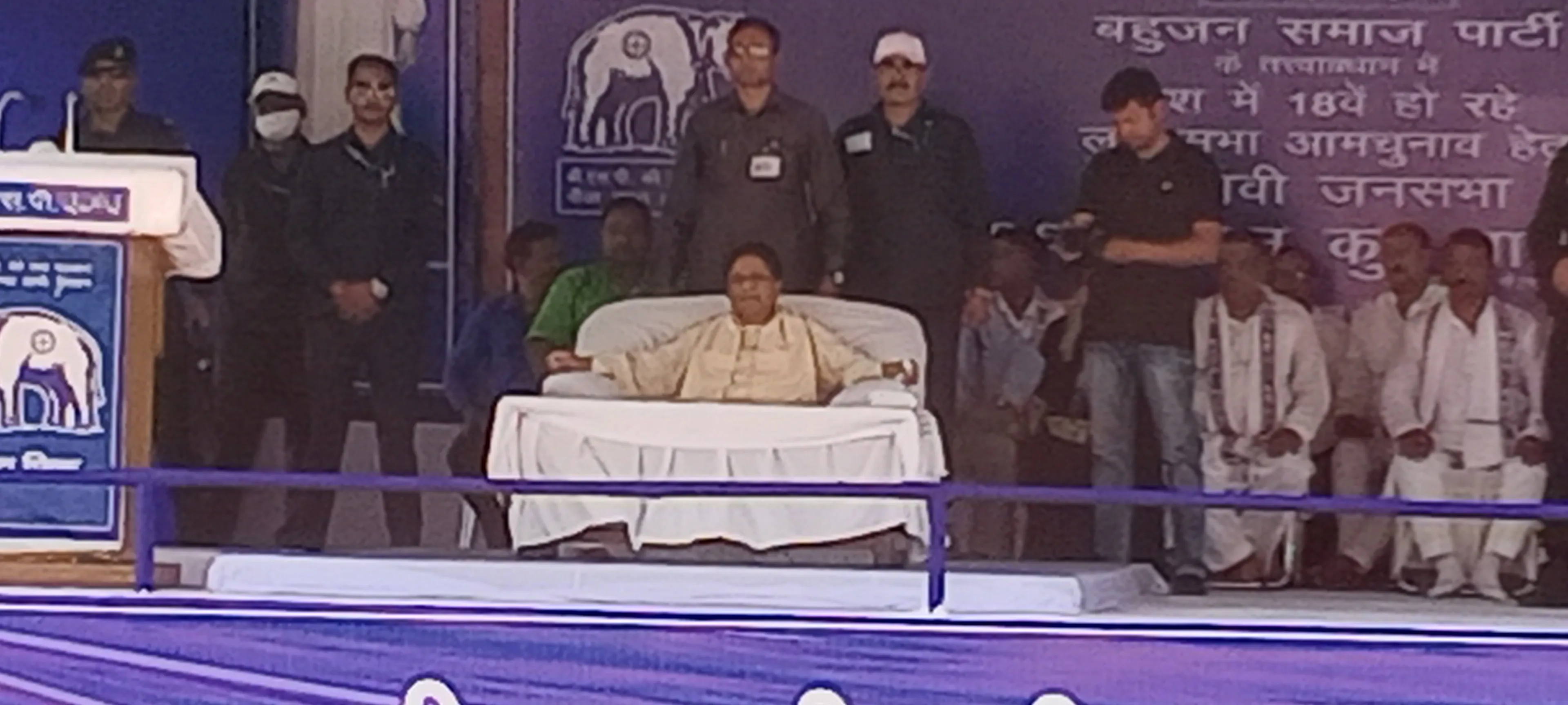 बसपा सुप्रीमो मायावती ने की चुनावी जनसभा।