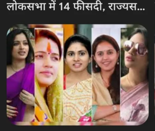 लोकसभा में महिलाओं का प्रतिनिधित्व निर्वाचित शक्ति का सिर्फ 13.63फीसद ।