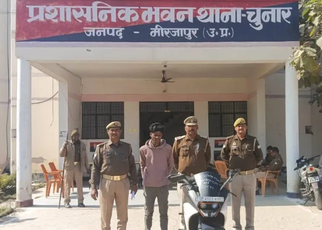 चोरी की बाइक संग चोर गिरफ्तार भेजा गया जेल