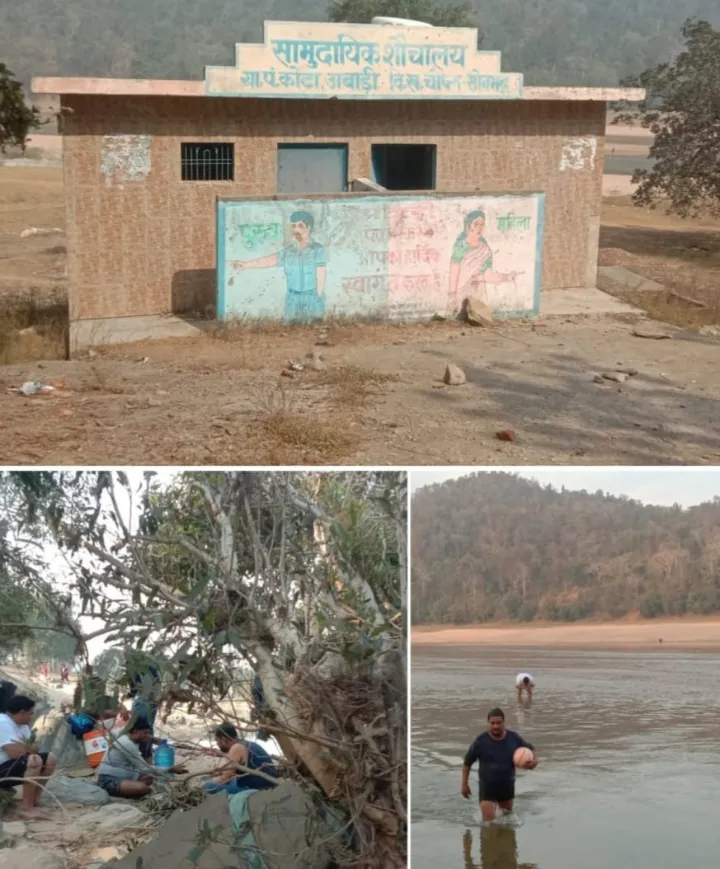 सोनभद्र में पर्यटन स्थल पर शौचालय की समस्या, स्वच्छ भारत अभियान को लगी धक्का