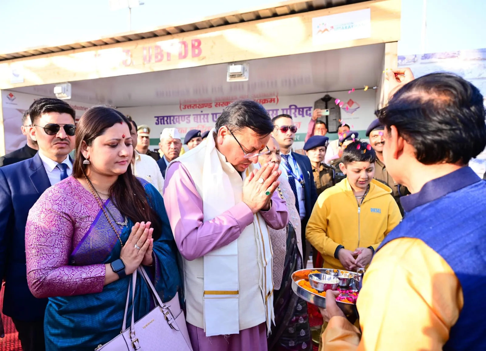 प्रयागराज पहुंचे उत्तराखंड के सीएम  धामी,ने कहा हम सौभाग्यशालीहै  कि यह महाकुम्भ हमारे युग में आया है।