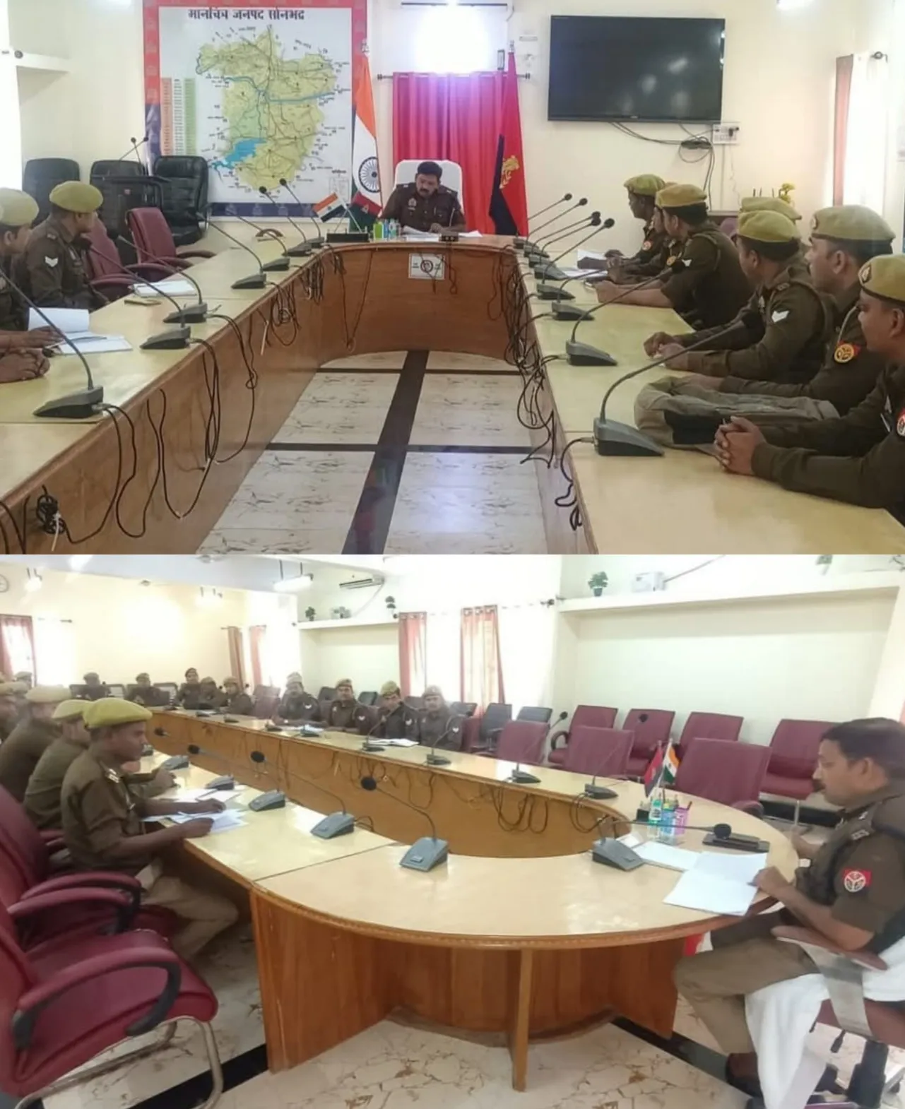 अपर पुलिस अधीक्षक मुख्यालय द्वारा पुलिस लाइन सभागार कक्ष में समस्त थानों के सीसीटीएनएस कर्मियों के साथ की गयी मासिक बैठक।