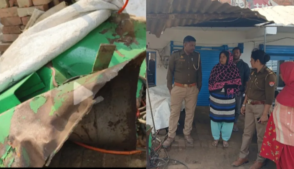  ख़जनी में हवा टंकी फटने से पंचर बनाने वाले के हाथ के पचखडे उड़े, हालत नाजुक