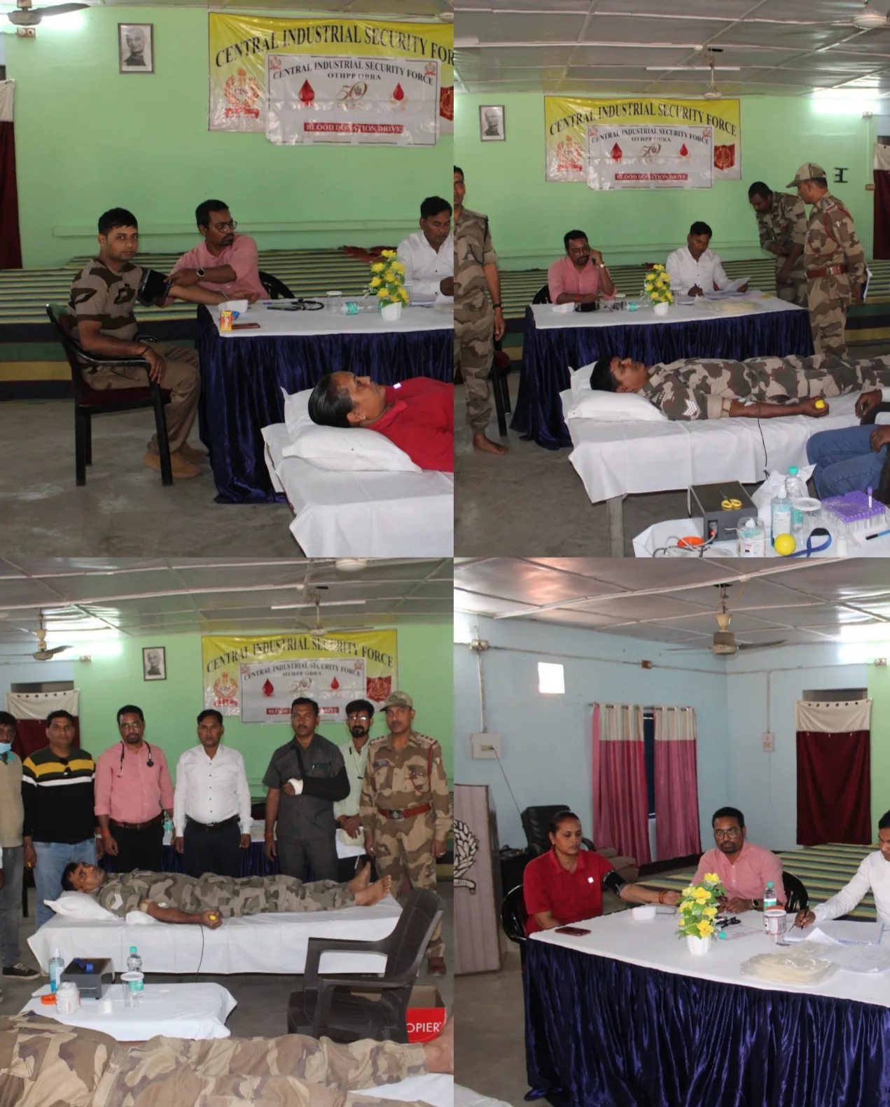 केऔसुब इकाई ओटीएचपीपी ओबरा में रक्त दान शिविर का आयोजन