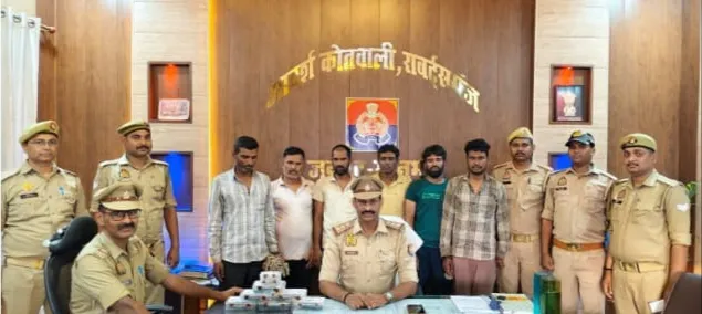 रॉबर्ट्सगंज पुलिस द्वारा चोरी के मामले में 06 नफर  अभियुक्तकों को किया गिरफ्तार ,  भेजा न्यायालय