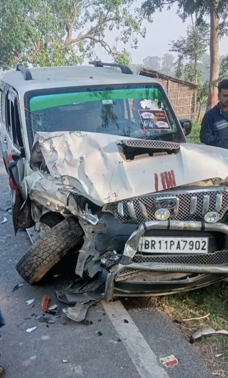 स्कॉर्पियो और मैजिक की आमने-सामने की जोरदार  टक्कर में दो सगे भाई गंभीर रूप से हुये जख्मी