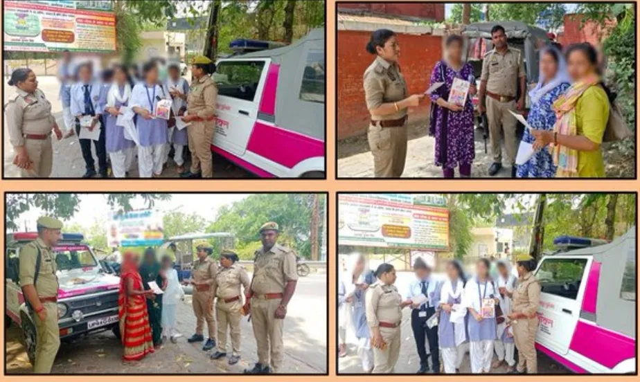 शक्ति मोबाइल टीम ने महिलाओं-बालिकाओं को किया जागरूक, बताया उनके अधिकारों का महत्व