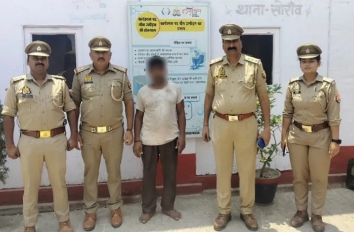 सोरांव में बड़ीअम्मा की  हत्या करने वाला अभियुक्त गिरफ्तार।