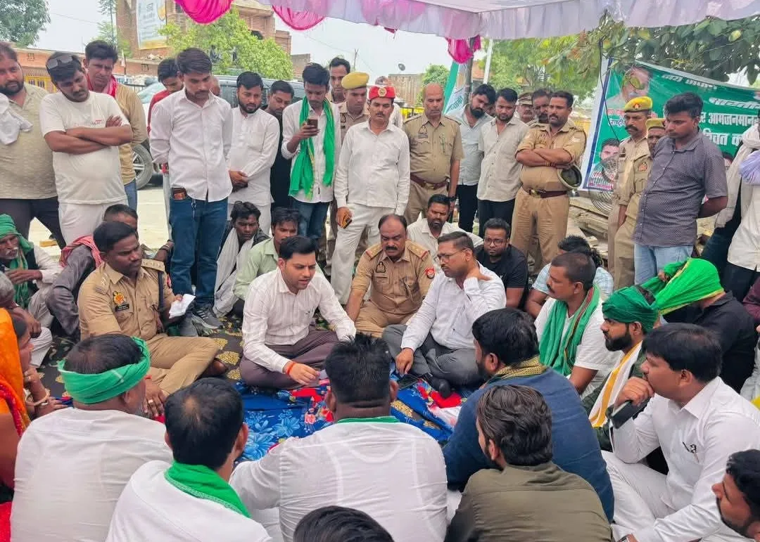 भूख हड़ताल पर भानु किसान यूनियन का धरना तीसरे दिन हुआ समाप्त