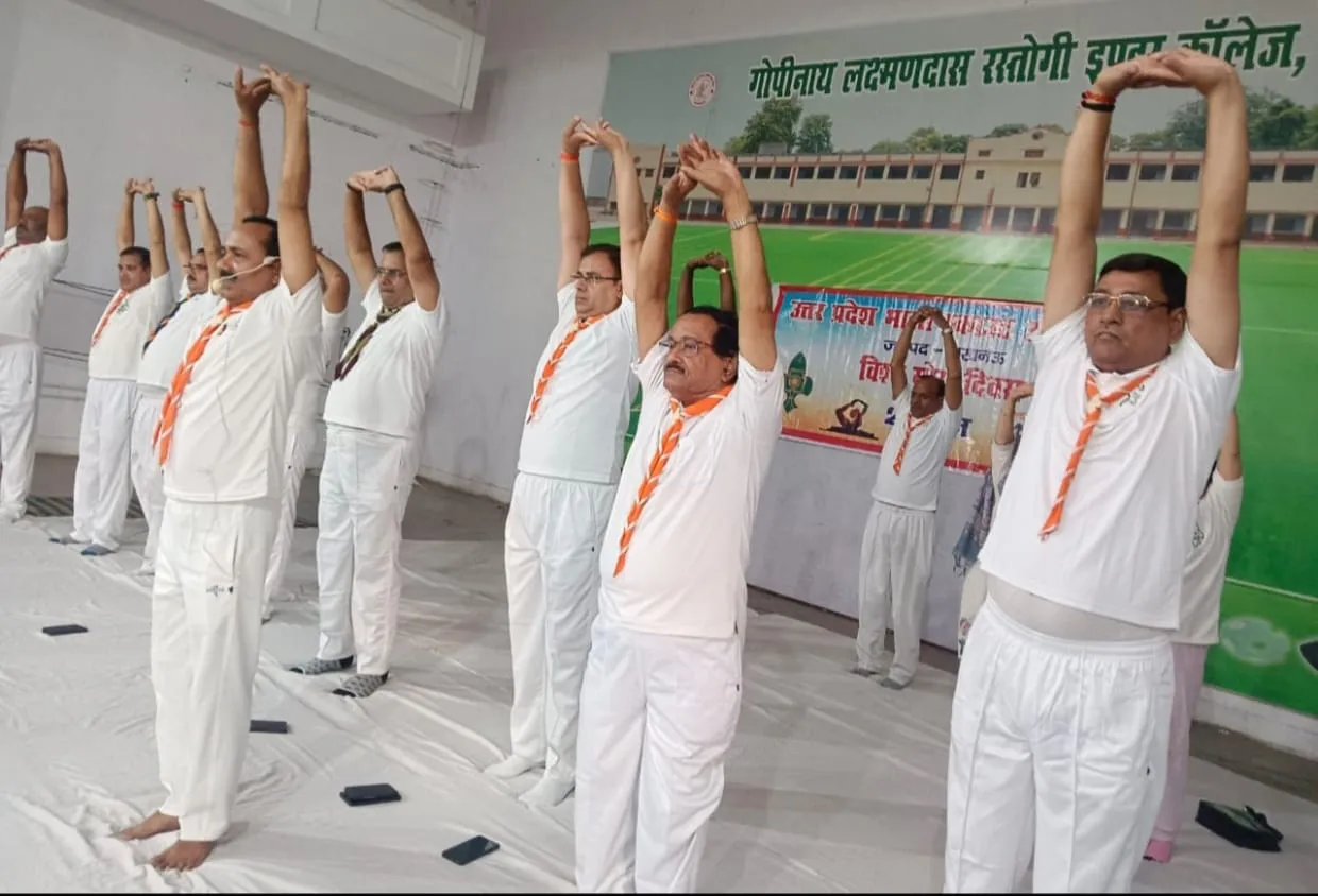 उत्तर प्रदेश भारत स्काउट और गाइड अंतर्राष्ट्रीय योग दिवस का आयोजन।