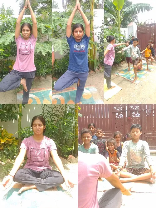 रेउसा सिकड़िहा गांव में अंतर्राष्ट्रीय योग दिवस की अनोखी छटा