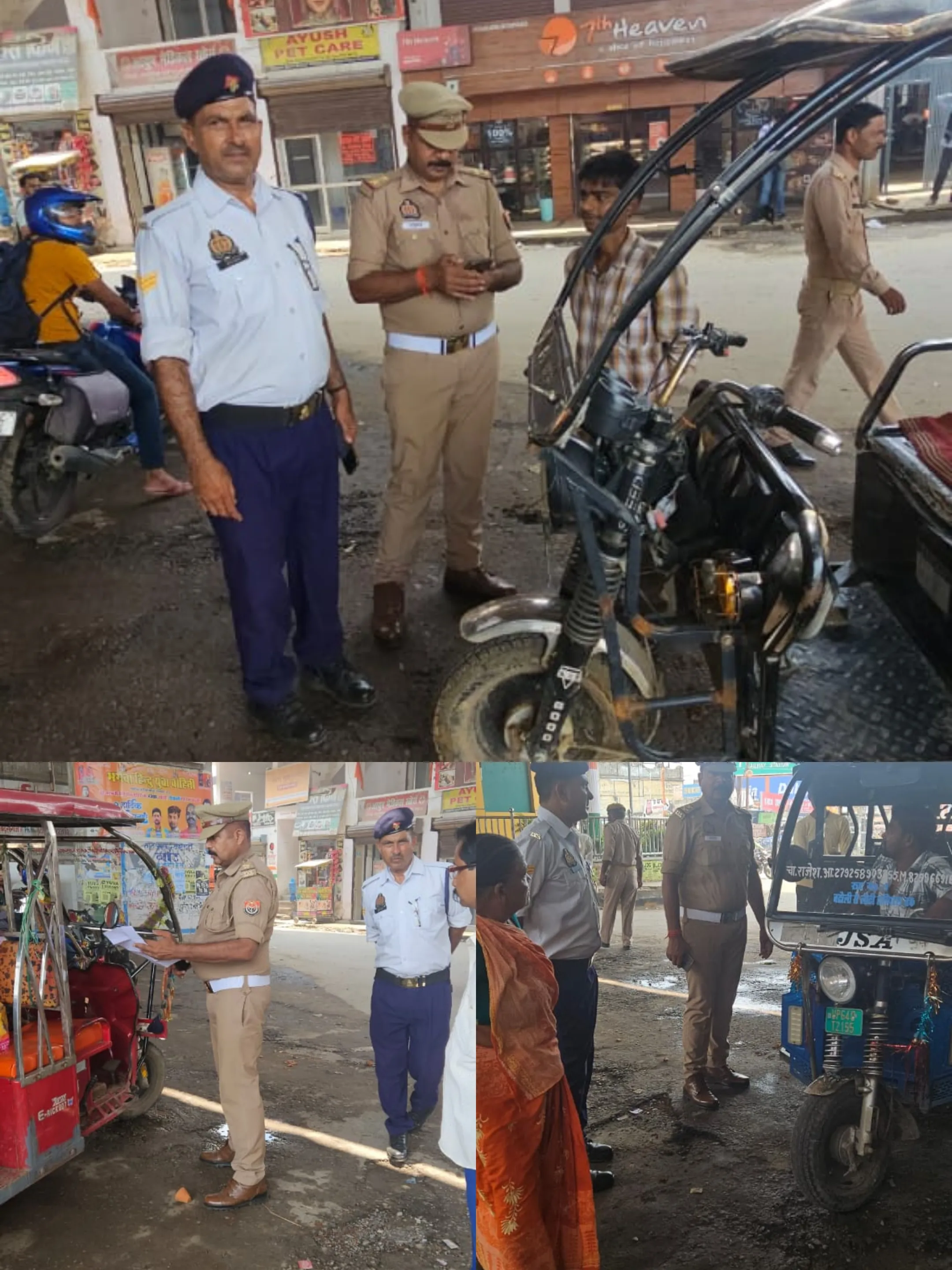 जिले में नाबालिगों द्वारा वाहन संचालन पर ट्रैफिक पुलिस की सख्त कार्रवाई, एक ई-रिक्शा सीज, 75 ऑटो/ई-रिक्शा के चालान