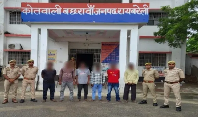 बछरावां पुलिस ने 6 वारंटी को किया गिरफ्तार
