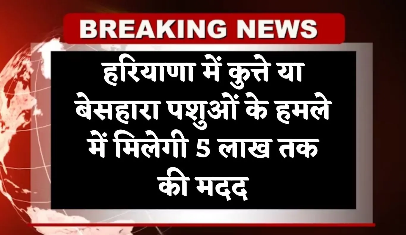 Haryana: हरियाणा सरकार का बड़ा फैसला, कुत्ते या बेसहारा पशुओं के हमले में मिलेगी 5 लाख तक की मदद