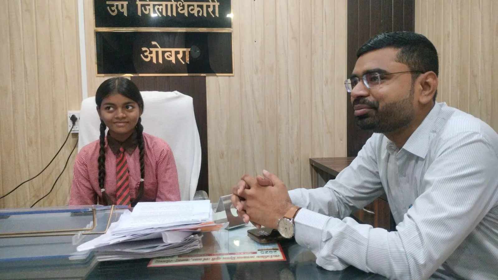 मिशन शक्ति 5.0 में 7 की छात्रा सुहानी ने संभाली उप जिलाधिकारी ओबरा की कमान