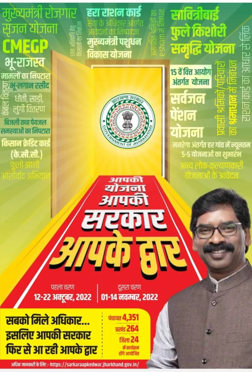 आपकी योजना आपकी सरकार आपके द्वार कार्यक्रम 21 नवंबर से, हर पंचायत में लगेगा शिविर