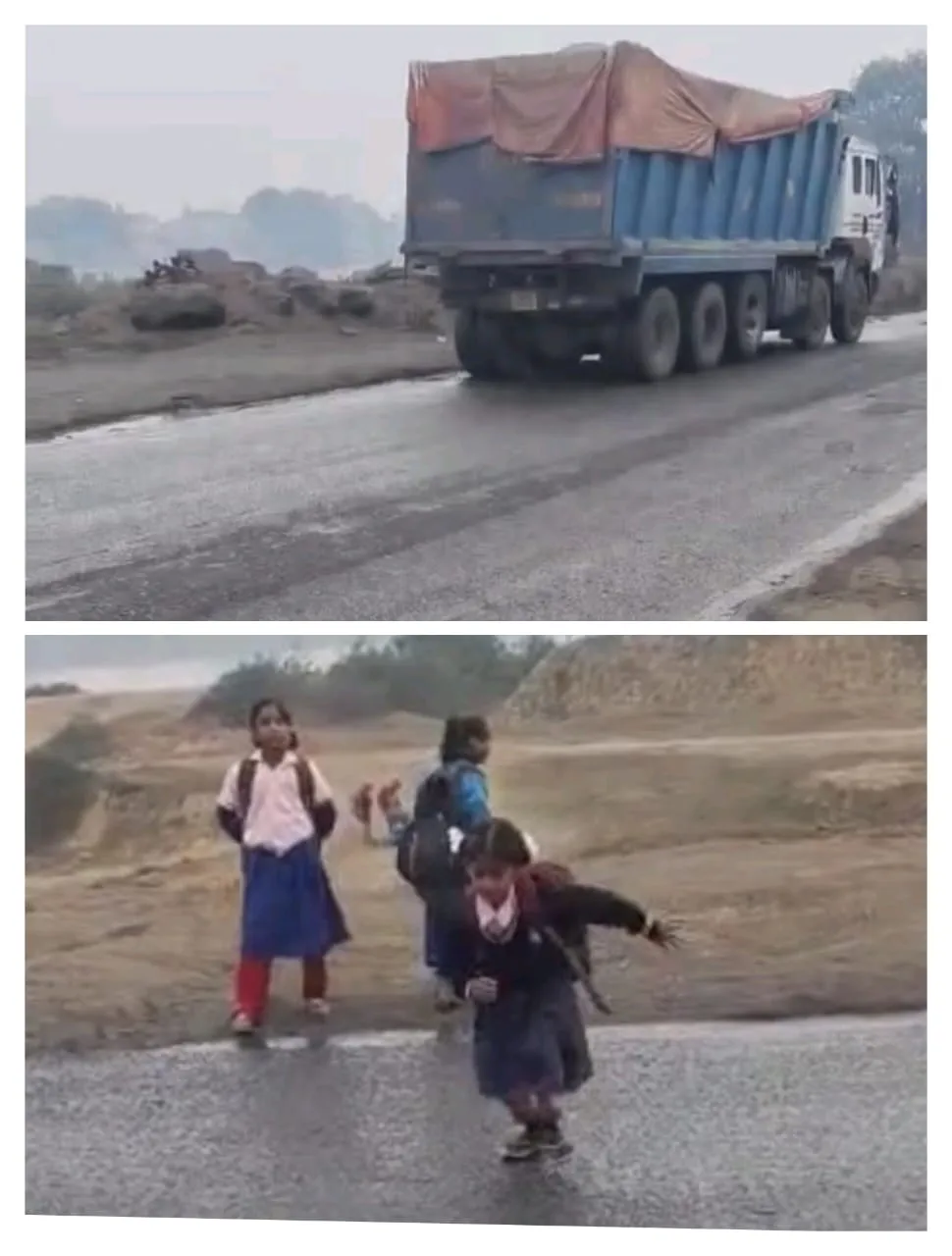 कोयला खदानों के बीच जान हथेली पर रखकर स्कूल जा रहे हैं मासूम, सुरक्षा के लिए एक भी गार्ड नहीं   