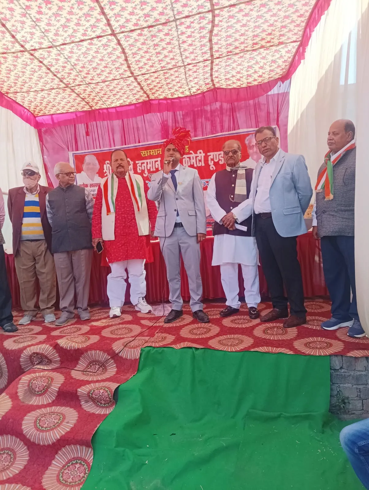 श्री हठीले हनुमान धाम कमेटी टूण्डली द्वारा 77वां गणतंत्र दिवस हर्षोल्लास के साथ मनाया गया 