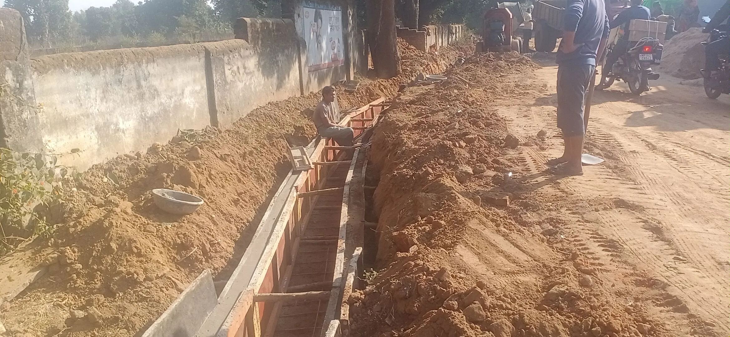 ग्राम पंचायत करकटी में भ्रष्टाचार जम कर नाली निर्माण कार्य मे भारी भ्रष्टाचार