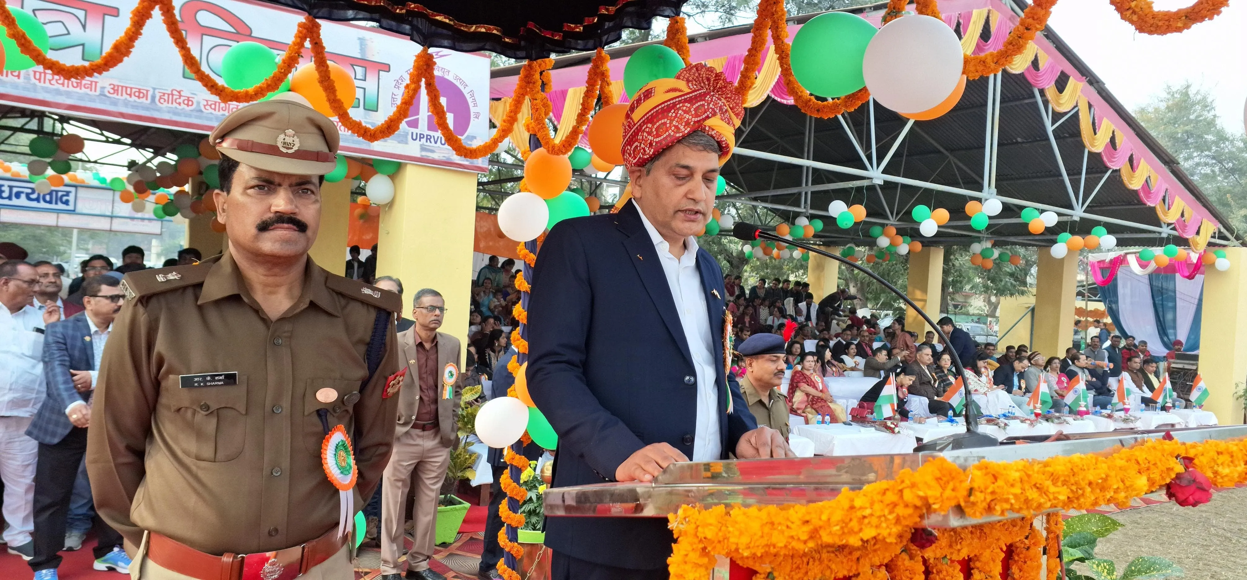 अनपरा परियोजना में धूमधाम से मनाया गया 77वां गणतंत्रदिवस समारोह।