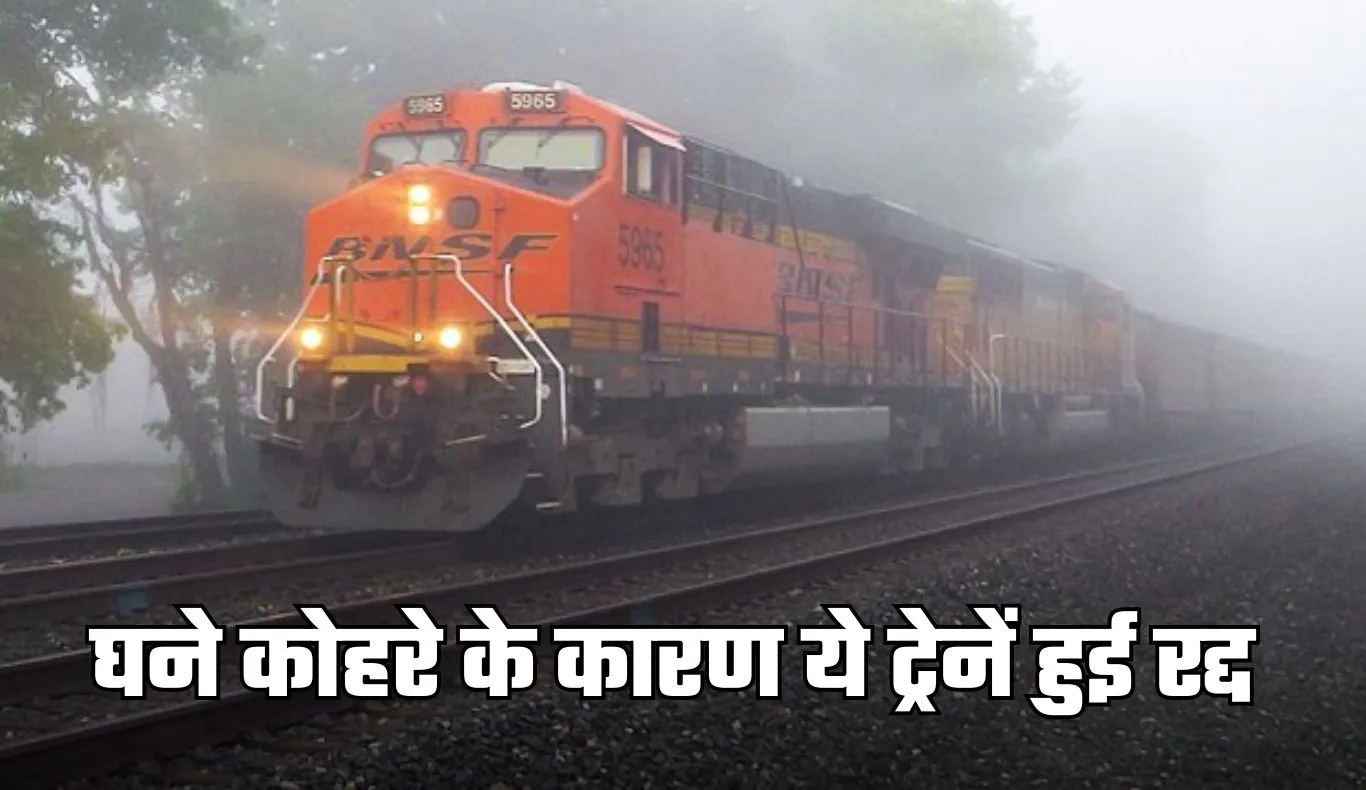 Train Canceled: यात्रीगण कृपया ध्यान दें! घने कोहरे के कारण ये ट्रेनें हुई रद्द 