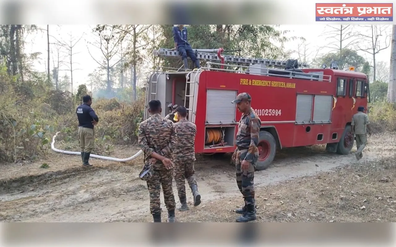 मदुरीपथार फॉरेस्ट रिज़र्व में लगी भीषण आग