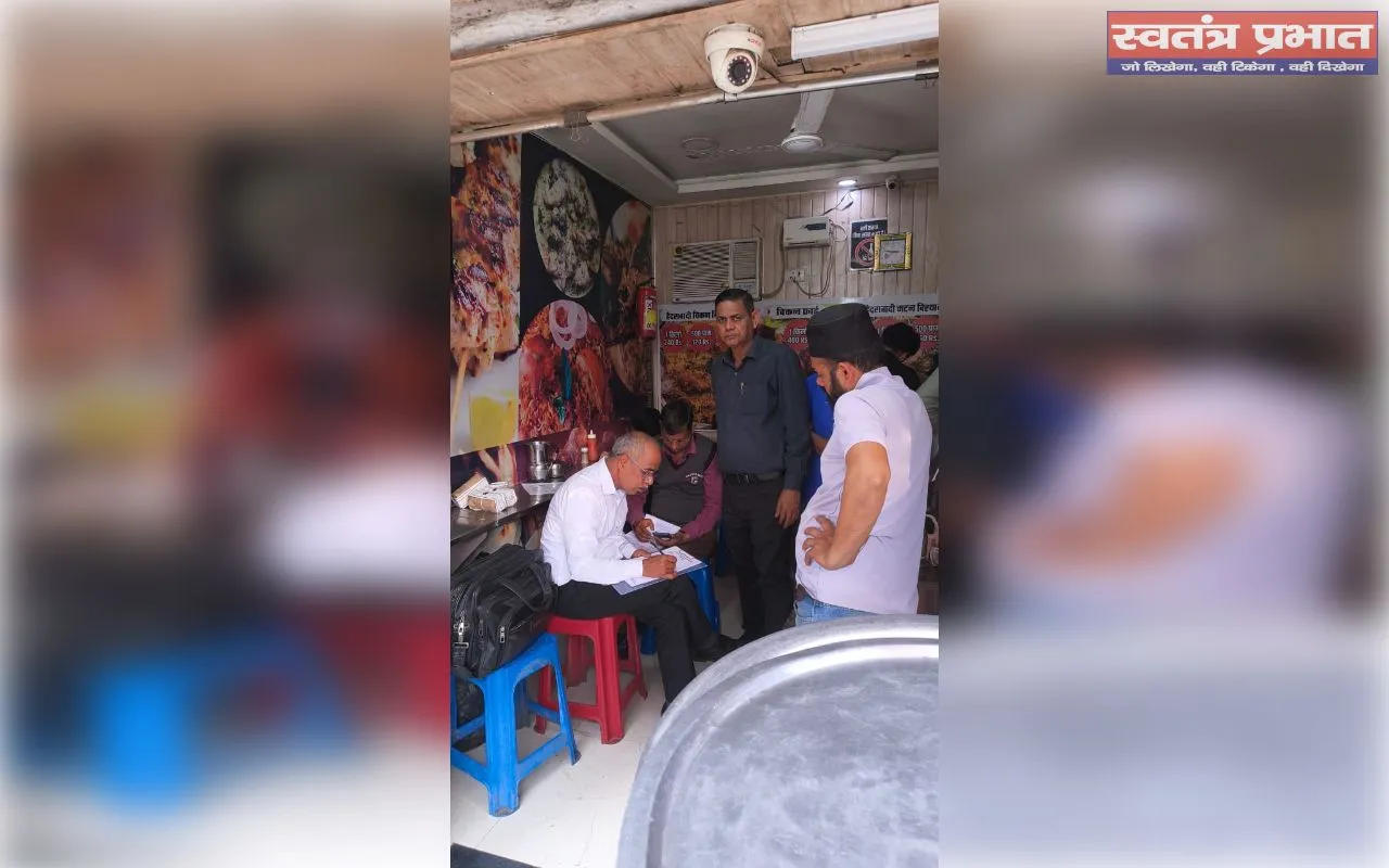 खाद्य विभाग की बड़ी कार्रवाई: बिरयानी दुकानों पर छापेमारी, 10 किलो सड़ा लहसुन नष्ट