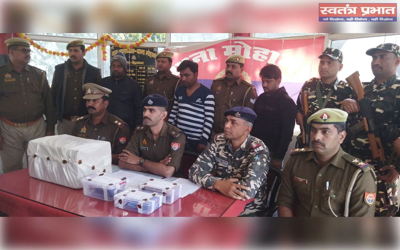 सिद्धार्थनगर में  कोडीन सिरप व कैप्सूल के साथ 3 गिरफ्तार