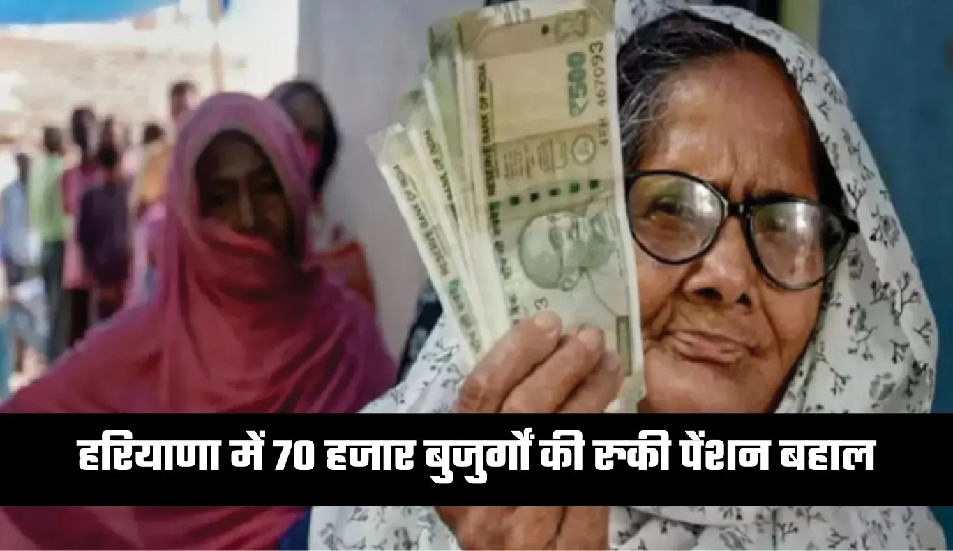 Haryana Pension: हरियाणा में 70 हजार बुजुर्गों की रुकी पेंशन बहाल, नवंबर-दिसंबर का भुगतान आज