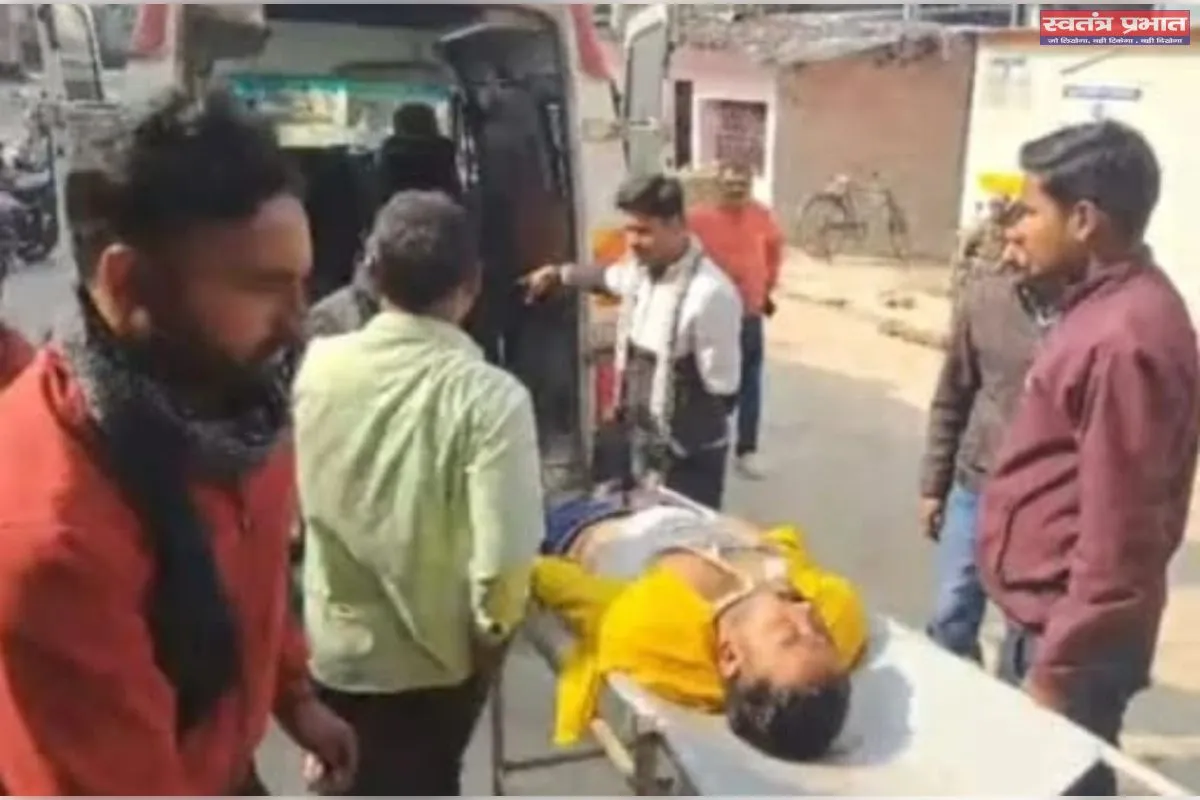 कुदरहा ब्लॉक परिसर में युवक की पिटाई