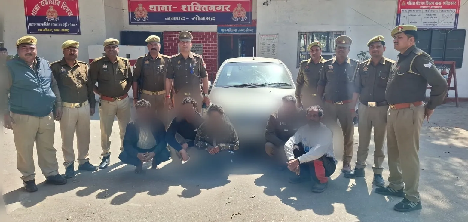 शक्तिनगर पुलिस को मिली बड़ी कामयाबी , चोरी की कार सहित 05 अभियुक्त गिरफ्तार