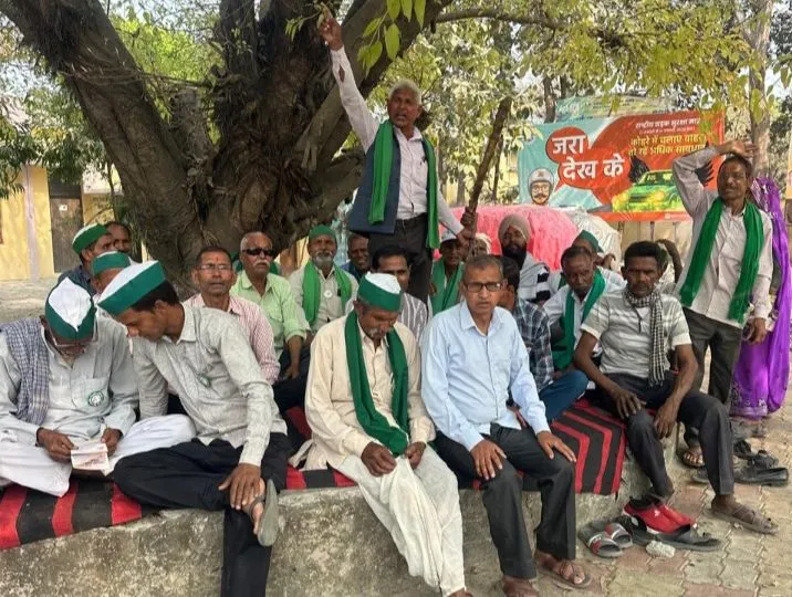 भारतीय किसान यूनियन की मासिक बैठक में गेहूं खरीद केंद्र क्यों लड़ियां  मुख्यालय पर खोलने की मांग 