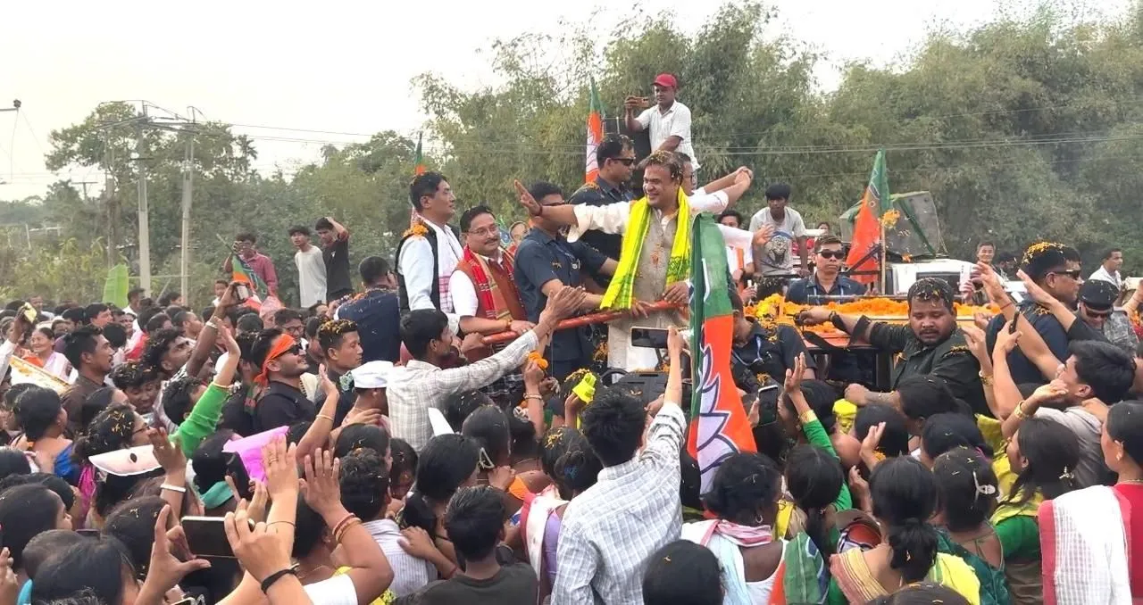 धेमाजी जिले में मुख्यमंत्री हीमंत बिस्वा शर्मा की जन आशीर्वाद यात्रा