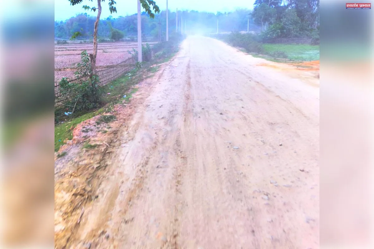 श्रीभूमि जिले के दुल्लभछड़ा–विद्यानगर–आनिपुर सड़क की बदहाल स्थिति से जनता त्रस्त