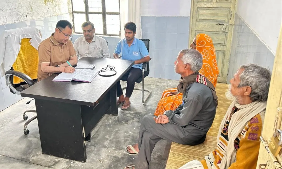 150 मरीजों  की  जाँच कर दवा दी गई