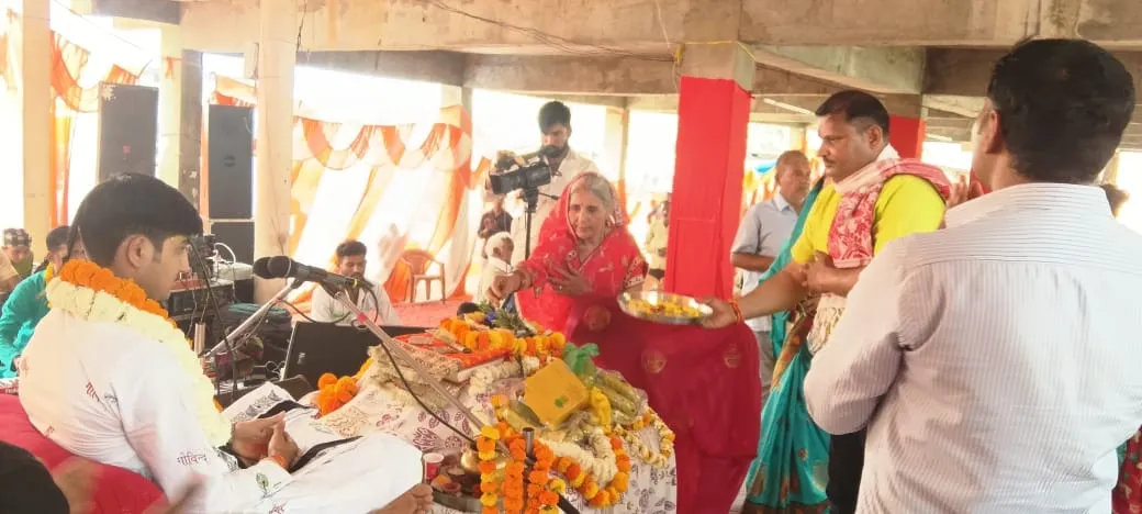 भागवत कथा से शिवद्वार धाम हुआ भक्तिमय , भक्तों की उमड़ी भीड़