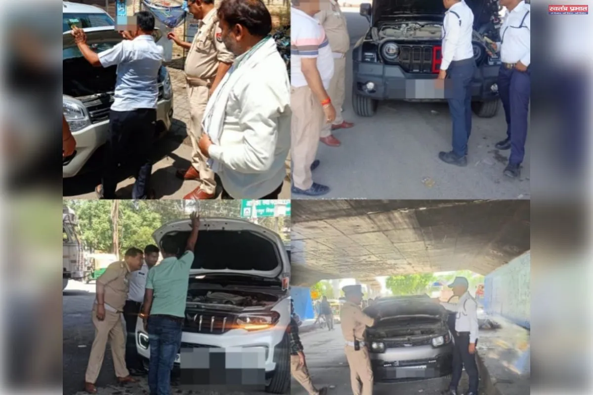 कानपुर में मॉडिफाई साइलेंसर, प्रेशर हॉर्न, हूटर व ओवर स्पीड के विरुद्ध कड़ी कार्रवाई 