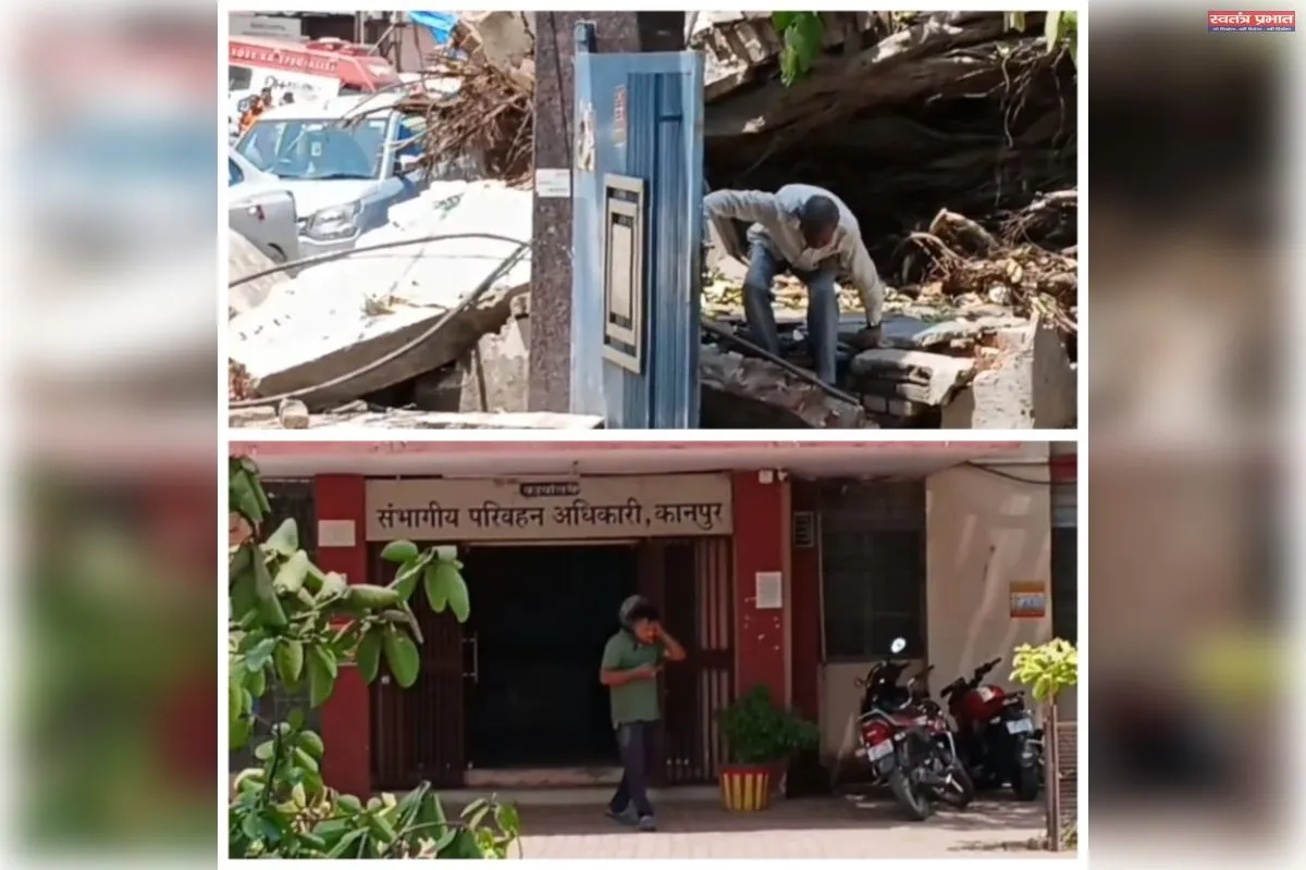 आरटीओ कार्यालय के गेट पर गिरा पेड़, 3 दिन बाद भी नहीं हटाया गया