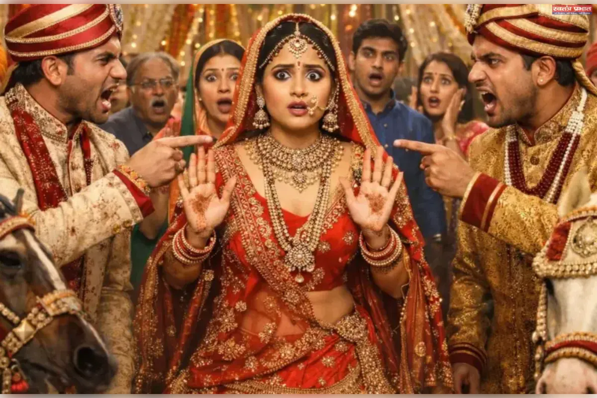 एक दुल्हन के लिए आ गए दो दूल्हे: बैंक्वेट हॉल के बाहर हो गया माहौल तनावपूर्ण