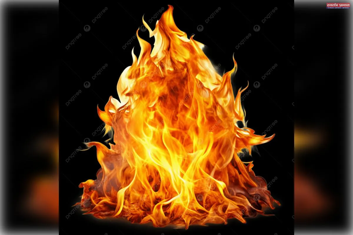 भीषण गर्मी में बढ़ा लोड, बिजली के पोल की केबल में लगी आग, मचा हड़कंप