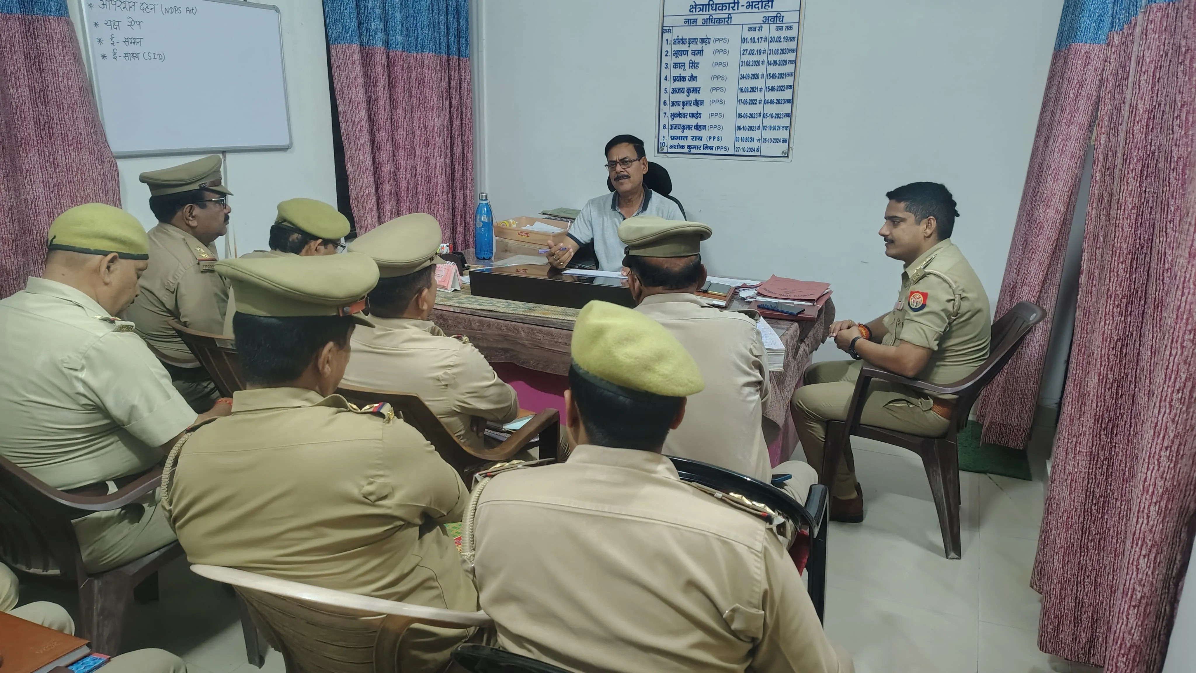 अर्दली रूम में जांच प्रगति की समीक्षा, विवेचकों को चेतावनी