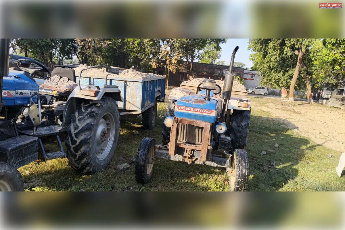 खबर का असर, भौका घाट पर खनन माफियाओं पर छापा, दो ट्राली ट्रैक्टर सीज