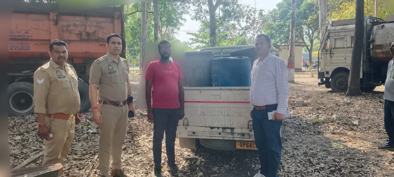 शक्तिनगर पुलिस की  बड़ी कार्रवाई,अवैध रूप से परिवहन करते हुए 800 लीटर डीजल व 30 लीटर पेट्रोल जब्त