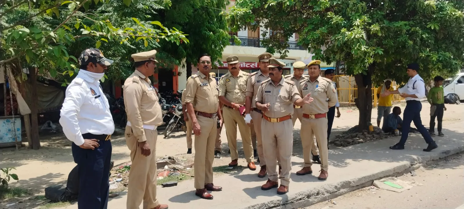 एडीसीपी यातायात ने किया दुर्घटना स्थल 