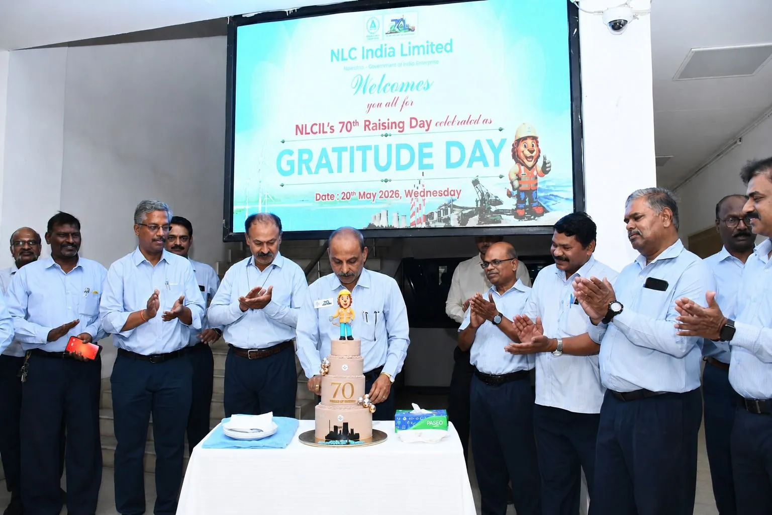 एनयूपीपीएल में मुख्य कंपनी एनएलसी इंडिया लिमिटेड का 70 वा स्थापना दिवस धूमधाम से मनाया गया