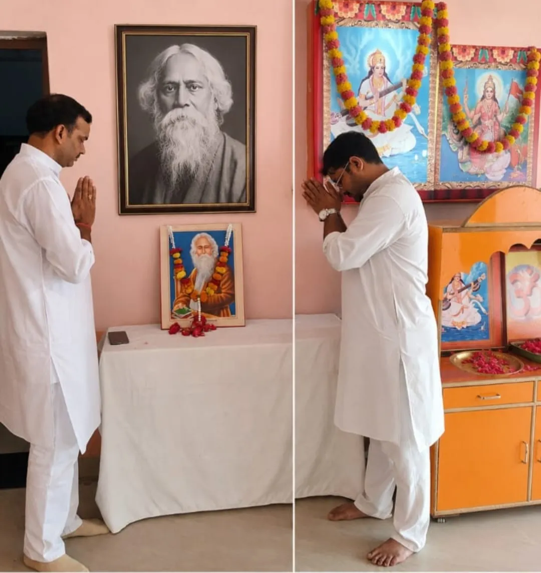 रविंद्रनाथ टैगोर की जयंती श्रद्धापूर्वक मनाई गई।