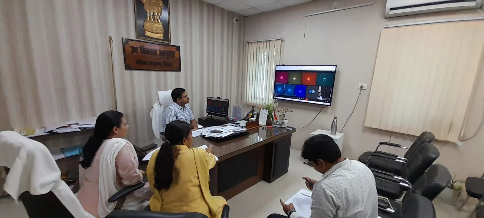 जर्जर आंगनबाड़ी केंद्रों की मरम्मति एवं शौचालय व्यवस्था की हुई समीक्षा