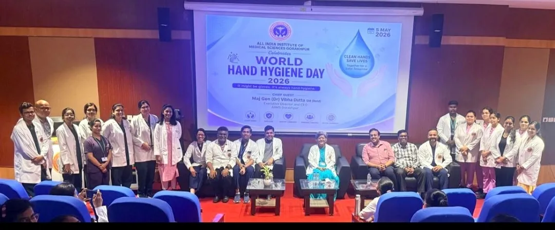 विश्व हाथ स्वच्छता दिवस पर  एम्स गोरखपुर में जागरूकता कार्यक्रम, “एक्शन Saves Lives” का दिया संदेश