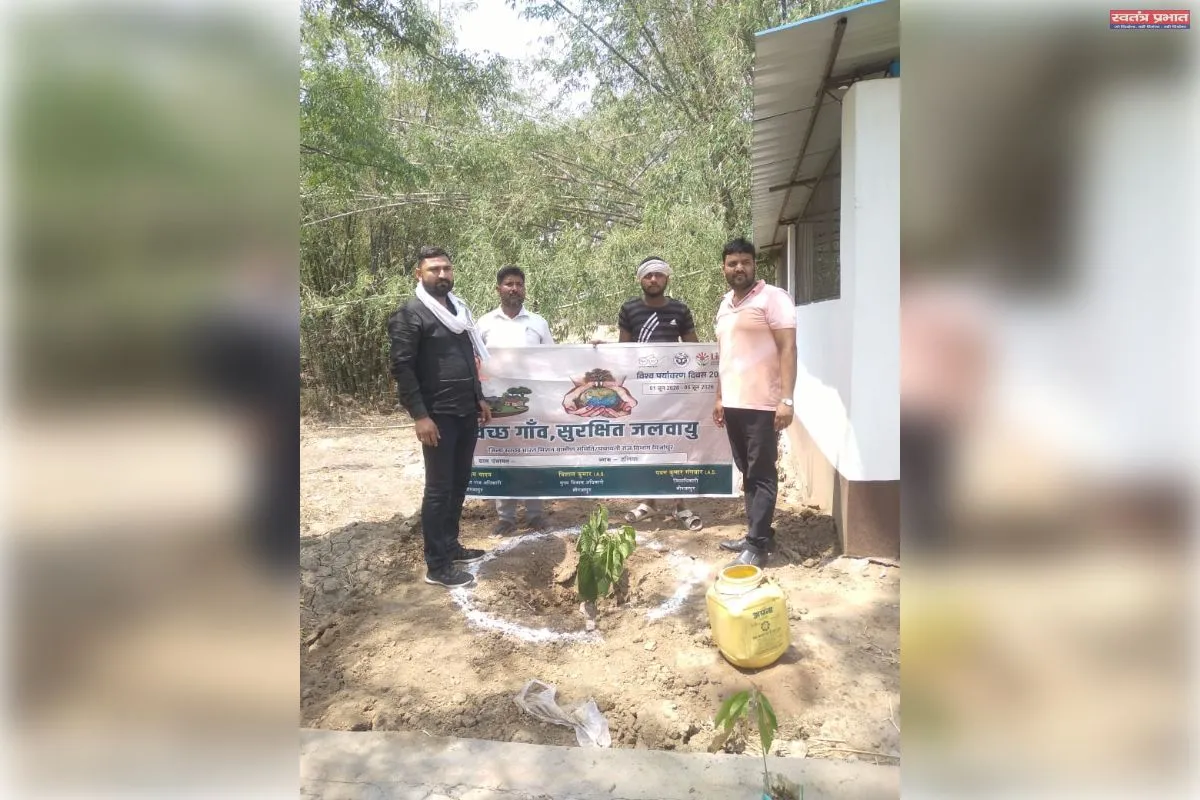 विश्व पर्यावरण दिवस पर ग्राम प्रधान ने किया पौधरोपण